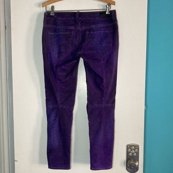 ! ITEM Purple Low Rise Skinny Jeans Fitted Racer Womens Size 26 - Picture 7 of 15
